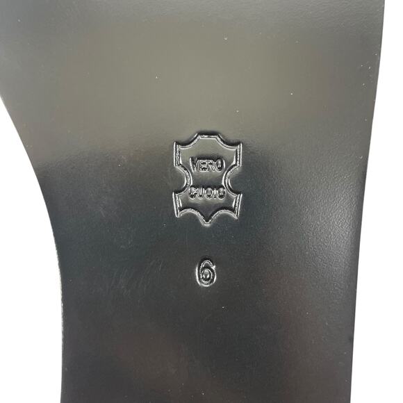 Cecelia Wendy Vamp Bow Open Toe Leather Slide Flat Sandal Black Size 6 - Picture 12 of 14